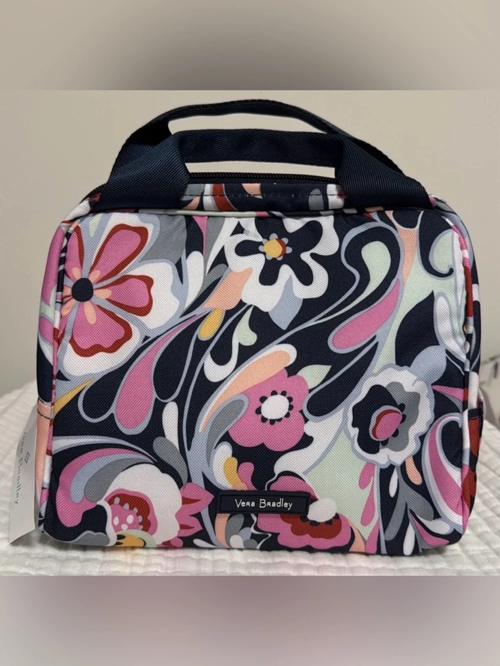 NWT:Vera Bradley Mod Paisley Cooler Tote with Floral Accents